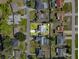 Birds eye view of the property featuring a pool and privacy fence at 2966 Derby Dr, Deltona, FL 32738