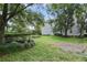 Relaxing backyard with a seating area surrounded by lush greenery and mature trees at 5303 Brady Ln, Orlando, FL 32814