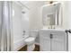 Cozy bathroom featuring a tub/shower combination and updated vanity at 554 Queensbridge Dr, Lake Mary, FL 32746