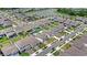 Aerial view of a residential neighborhood, showcasing the homes and proximity to the amenity center at 5641 Oak Knoll Dr, St Cloud, FL 34771