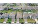 Aesthetic aerial shot of a residential area, highlighting well-maintained lawns and uniform housing styles at 5641 Oak Knoll Dr, St Cloud, FL 34771