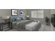 A bedroom featuring a queen bed with a large window allowing for natural light at 648 Kenwick Cir # 102, Casselberry, FL 32707