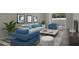 Stylized living room with modern furniture, art, and an outdoor patio view at 648 Kenwick Cir # 102, Casselberry, FL 32707