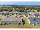 Aerial view of the townhome community, featuring lush green space and neighborhood streets at 1401 Mirabella Cir, Davenport, FL 33897