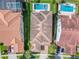 Aerial view of the property showcasing the roof, landscaping, and surrounding neighborhood at 15769 Shorebird Ln, Winter Garden, FL 34787