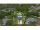 The property is clearly delineated in this aerial view, highlighting the pool and landscaping at 2901 Autumnwood Trl, Apopka, FL 32703