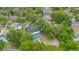 A lush canopy of mature trees surrounds the home and pool in this aerial image at 2901 Autumnwood Trl, Apopka, FL 32703