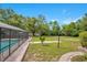 Expansive backyard featuring a screened pool, lush greenery, and plenty of room to entertain at 2901 Autumnwood Trl, Apopka, FL 32703