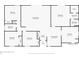 Detailed floor plan showcasing the layout of the home's kitchen, bedrooms, living room, and bathrooms at 2901 Autumnwood Trl, Apopka, FL 32703
