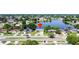 Aerial shot of the home with a pond view at 344 Buenaventura Blvd, Kissimmee, FL 34743