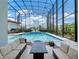 Enclosed pool with cozy seating offers an oasis, perfect for relaxation or entertaining friends and Gathering at 4071 Isabella Cir, Windermere, FL 34786