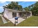 Beautiful backyard with concrete patio, screened-in lanai and privacy landscaping at 4901 Lindsay Ct, Orlando, FL 32821