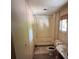 Bathroom featuring linoleum tile floor, shower, vanity, and toilet at 749 Saddlewood Blvd, Lakeland, FL 33809