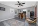 Contemporary office space featuring a work desk and ceiling fan at 775 Bay Dr, New Smyrna Beach, FL 32168