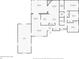 Detailed floor plan of the house layout including dimensions for the living room, kitchen, bedrooms, and bathrooms at 8134 Hook Cir, Orlando, FL 32836