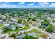 Birds eye view of a quiet neighborhood featuring manicured lawns, mature trees, and well-maintained roads at 840 Baybreeze Ln, Altamonte Springs, FL 32714