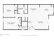 This floor plan of the home showcases the layout of the bedrooms, kitchen, dining room, and living room at 9616 River Walk Ct, Orlando, FL 32825