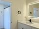 Bathroom featuring new vanity, quartz countertop, sleek hardware, and a glass-enclosed shower at 965 Brentwood Dr, Apopka, FL 32712