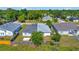 Aerial view of home and yard, showcasing the backyard and surrounding landscaping at 1115 S Mary St, Eustis, FL 32726