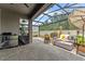 Outdoor patio featuring pavers, a ceiling fan, outdoor seating, and a projector screen at 1425 Paget Cv, Sanford, FL 32771