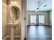 Pedestal sink in half bath located off of the main living area at 16724 Cedar Crest Dr, Orlando, FL 32828