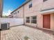 Fenced-in brick patio with exterior door and AC unit at 16724 Cedar Crest Dr, Orlando, FL 32828