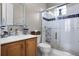 Well-maintained bathroom with a shower and a vanity at 190 Osprey Hammock Trl, Sanford, FL 32771