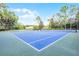 Well-maintained community tennis court surrounded by mature trees offering residents a recreational space at 190 Osprey Hammock Trl, Sanford, FL 32771