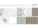 Selection of modern materials including a kitchen faucet, countertop, backsplash, and flooring options at 2371 Zuni Road, St Cloud, FL 34771