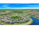 Aerial view of the community showcasing lush landscaping, ponds, and well-maintained homes at 2209 Crofton Ave, Davenport, FL 33837