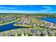 Scenic aerial view featuring well-manicured lawns and numerous residences surrounding a large pond at 2209 Crofton Ave, Davenport, FL 33837