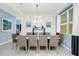 Bright dining room featuring a long white table, seating for eight, and a window for natural light at 2209 Crofton Ave, Davenport, FL 33837