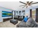 Comfortable living room featuring a large sectional and modern decor at 2209 Crofton Ave, Davenport, FL 33837