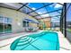 Relaxing screened-in pool area with ample seating, lounge chairs and outdoor dining space at 2209 Crofton Ave, Davenport, FL 33837