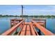 Wooden dock provides a serene spot for enjoying waterfront views and recreational activities at 4306 Lake Underhill Rd # C, Orlando, FL 32803