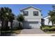 Charming two-story home with a two-car garage and brick paver driveway, set amongst a landscaped yard at 8926 Zurich Ln, Kissimmee, FL 34747