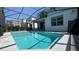 Beautiful pool with sparkling water and a screened-in lanai for outdoor enjoyment at 8926 Zurich Ln, Kissimmee, FL 34747