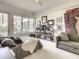Open living space with white flooring, contemporary artwork, large windows and neutral furnishings at 100 S Eola Dr # 611, Orlando, FL 32801
