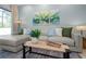 Living room with a sectional, decorative pillows, modern decor, and a relaxing atmosphere at 10251 Ebb Tide Ln, Orlando, FL 32821