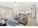 Spacious living room featuring an open layout, neutral tones, wood floors, and backyard views at 11707 Hampstead St, Windermere, FL 34786