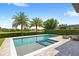 Beautiful pool and spa surrounded by lush landscaping and a manicured backyard at 11707 Hampstead St, Windermere, FL 34786