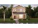 Charming two-story home with a covered porch and tropical landscaping in a serene, natural setting at 1868 Bright Sky Dr, Kissimmee, FL 34744