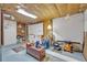 Unfinished basement space with insulated ceilings, and a vintage wooden chest at 2418 W 1St St, Sanford, FL 32771