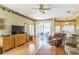 Living room view to backyard and open kitchen at 34239 Woodridge Ln, Eustis, FL 32736