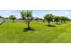 Lush backyard with mature trees and manicured lawn offers a serene and spacious outdoor setting at 3630 Trimaran Dr, Orlando, FL 32820