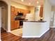 The kitchen has stainless steel appliances and updated cabinetry at 3658 Oakdale Cir # 100, Oviedo, FL 32765