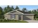 Charming single-story home featuring a two-car garage and professionally landscaped front yard at 4313 Riverbend Blvd, Haines City, FL 33844