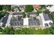 Overhead aerial view of the property showing the roof, courtyard, and neighborhood at 476 Water St, Celebration, FL 34747