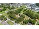 Expansive aerial view showcasing a tree filled lot and surrounding neighborhood on a sunny day at 485 Palm St, Winter Garden, FL 34787