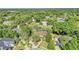 Overhead view of home showcasing its lush green surroundings and mature trees in a desirable neighborhood at 612 Golden Dawn, Apopka, FL 32712